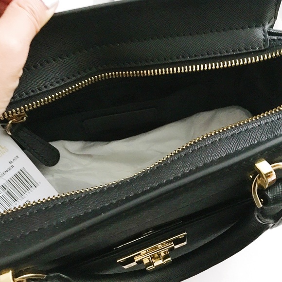 Michael Kors Small Black Leather Tina Satchel - Picture 5 of 5